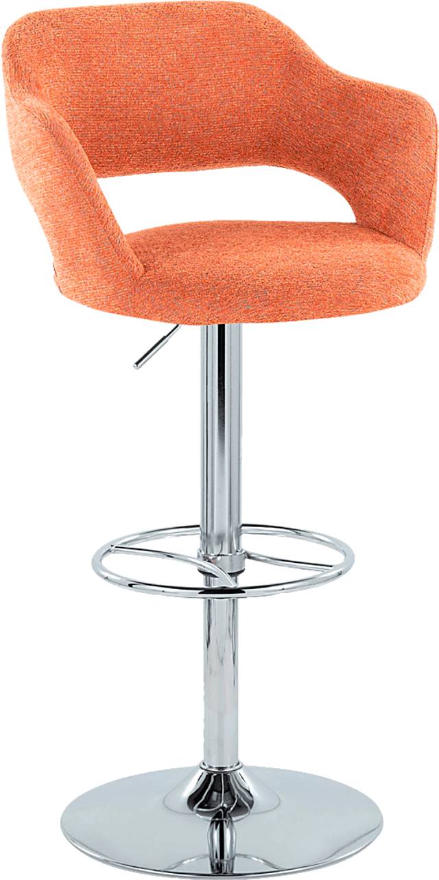 Jouett V Orange Adjustable Barstool, Set of 2 - Thumbnail - Image 3