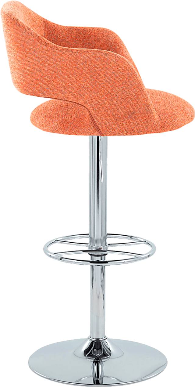 Jouett V Orange Adjustable Barstool, Set of 2 - Thumbnail - Image 4