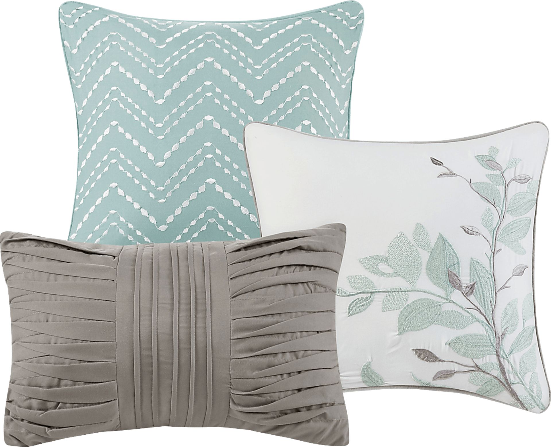 Joulee Blue 6 Pc Full/Queen Coverlet Set - Image 5
