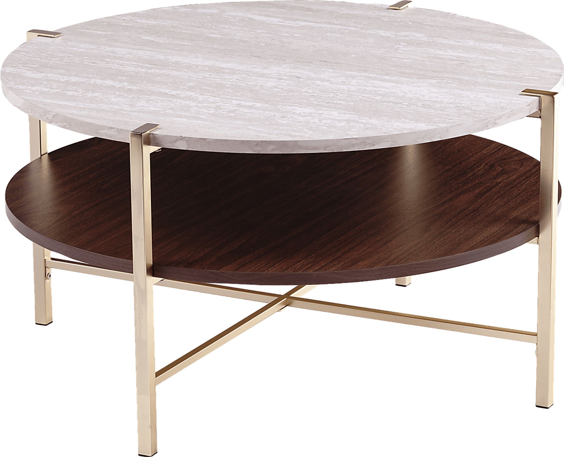 Journeyville White Round Cocktail Table - Image 1