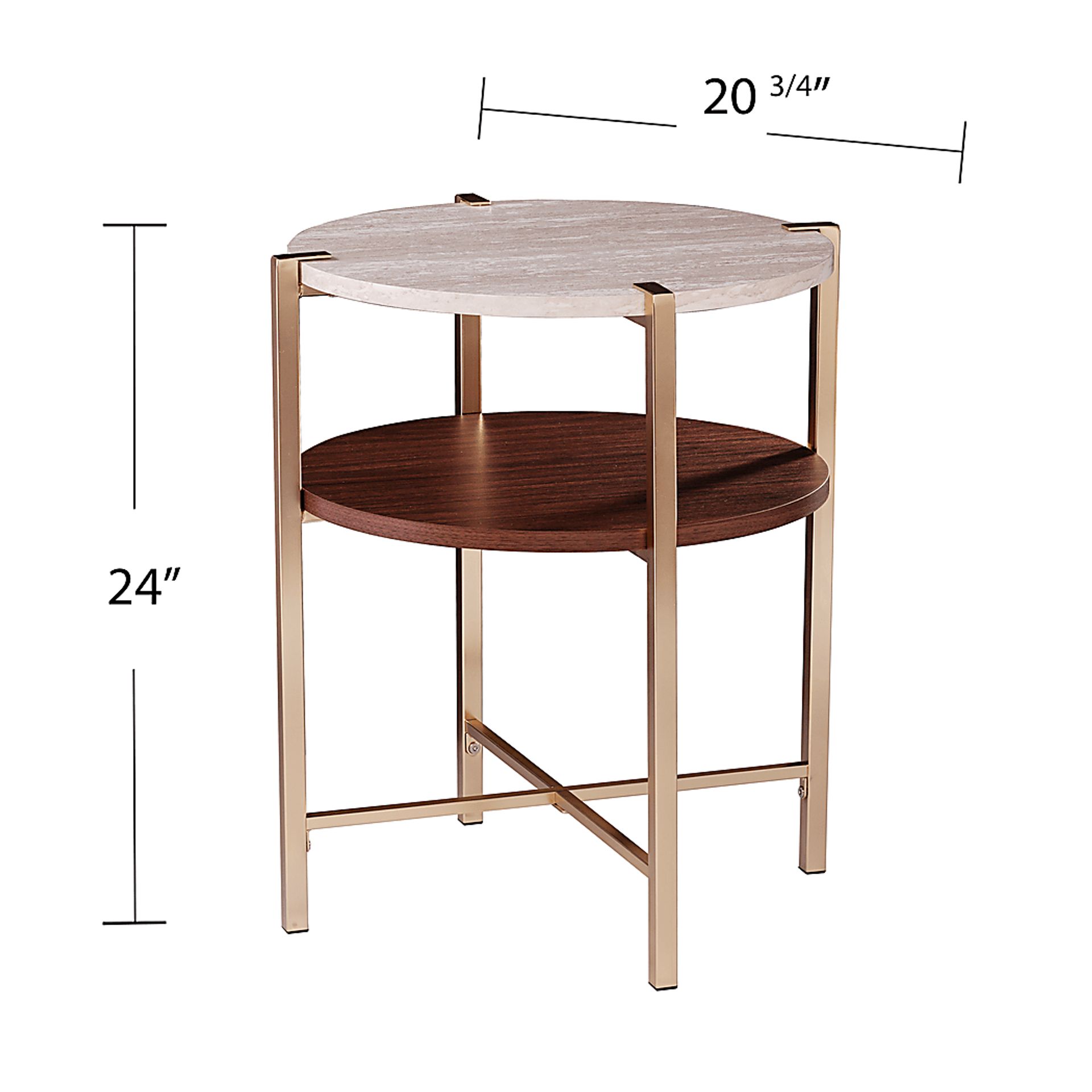 Journeyville White Round End Table - Image 5