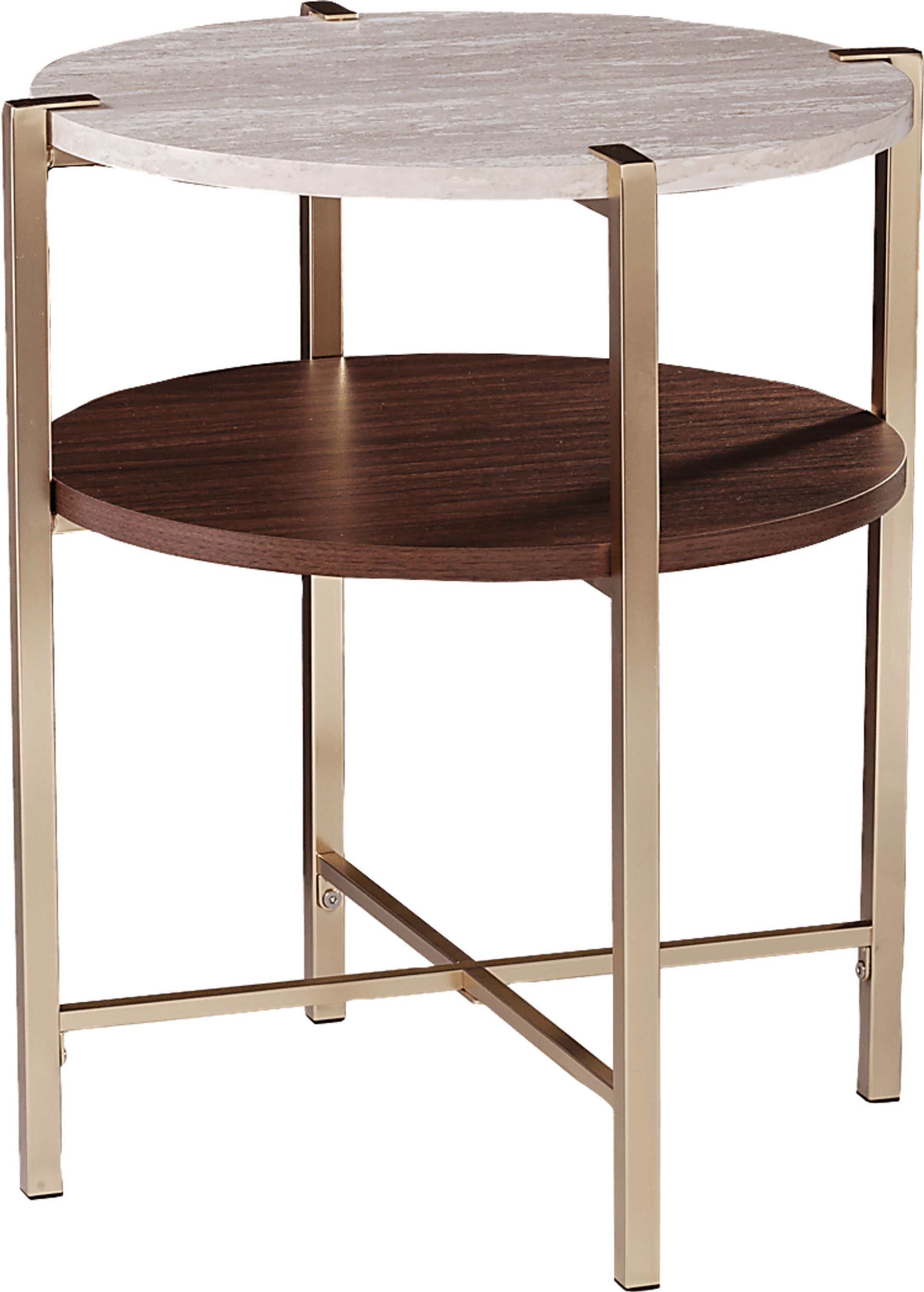 Journeyville White Round End Table - Image 1