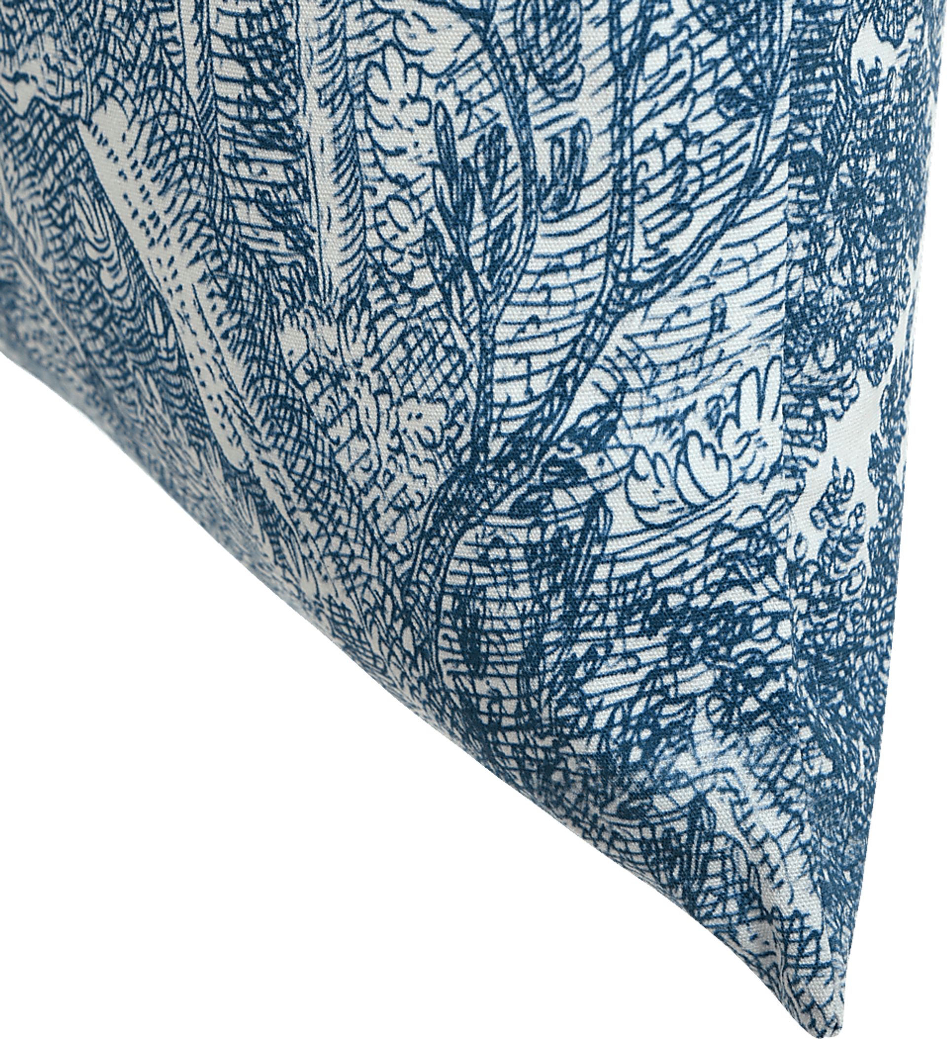 Jouy Blue Accent Pillow - Image 3