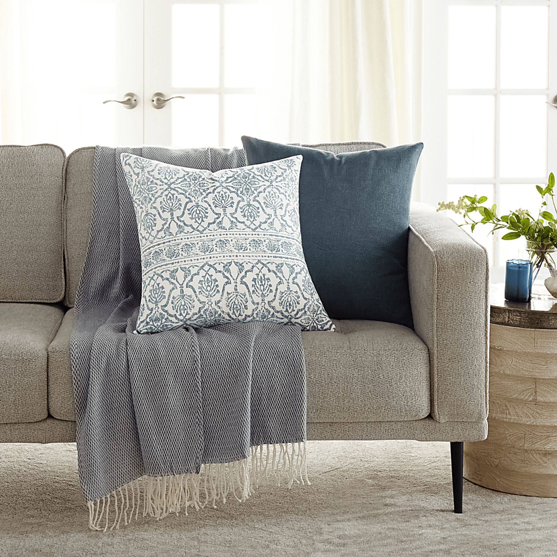 Joyce Anne Navy Accent Pillow Set of 2 - Image 2
