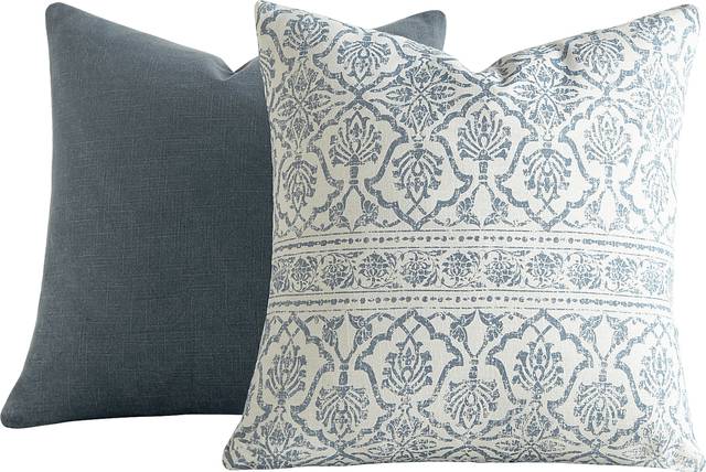 Joyce Anne Navy Accent Pillow Set of 2 - Thumbnail - Image 1