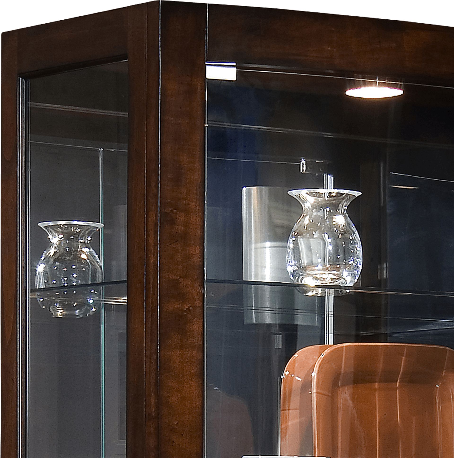 Joysunny Brown Curio Cabinet - Image 5