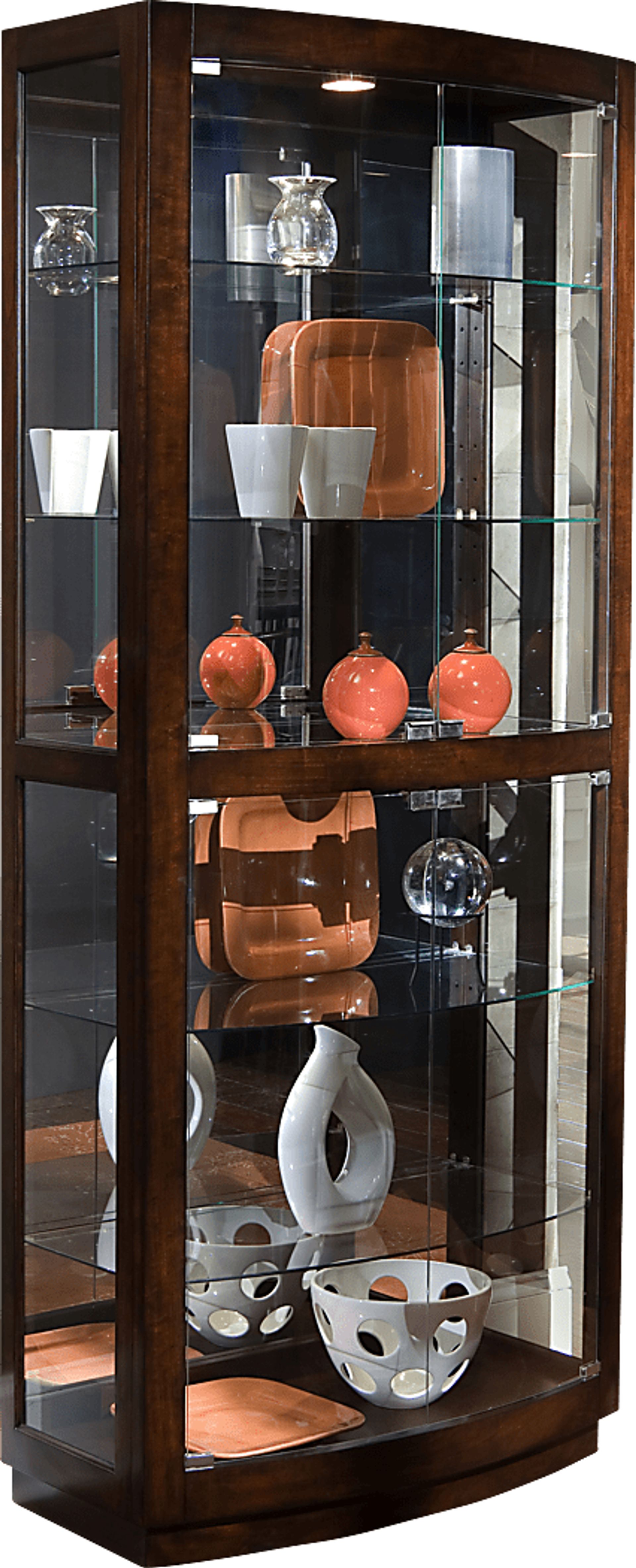 Joysunny Brown Curio Cabinet - Image 1