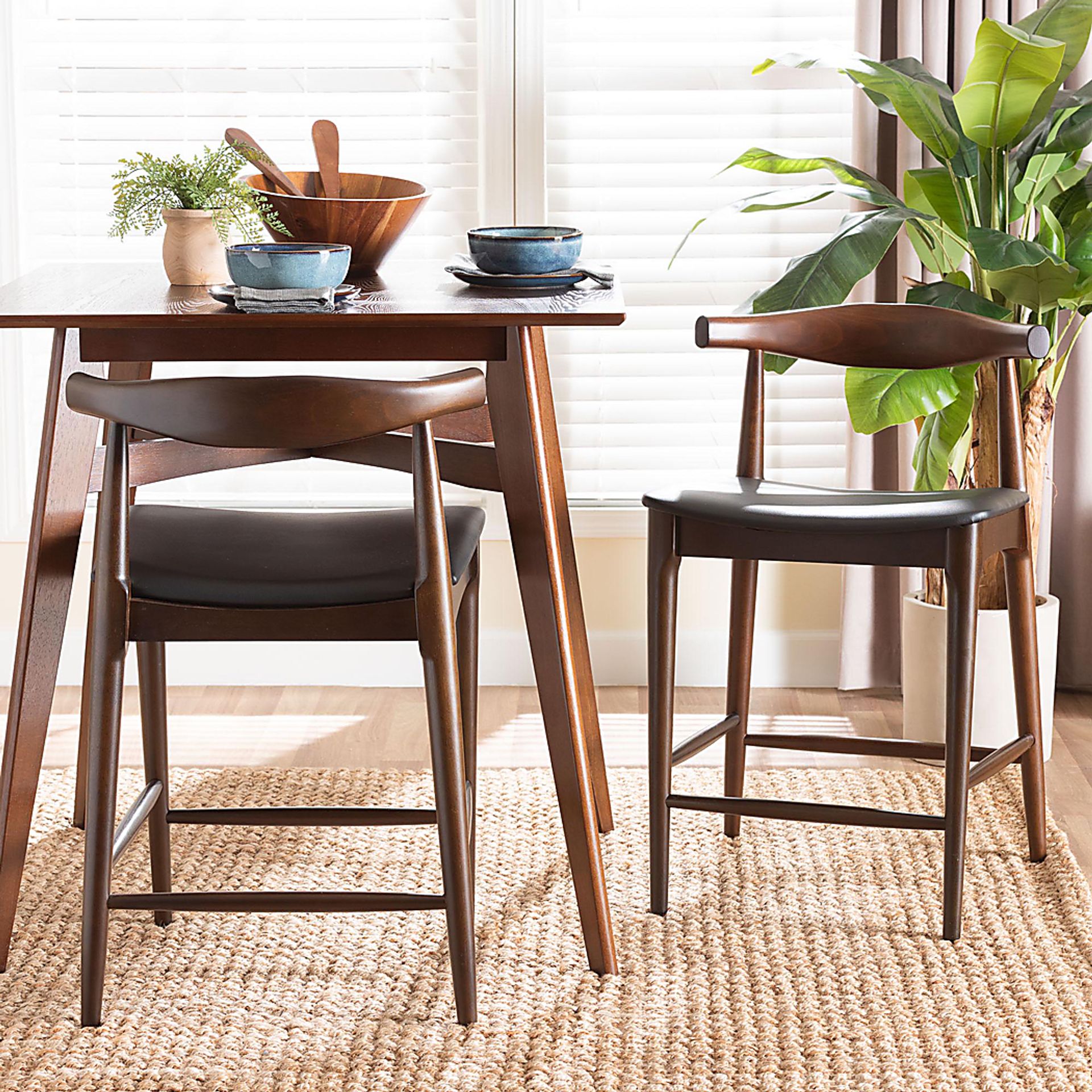 Joywood Black Counter Height Stool, Set of 2 - Image 2