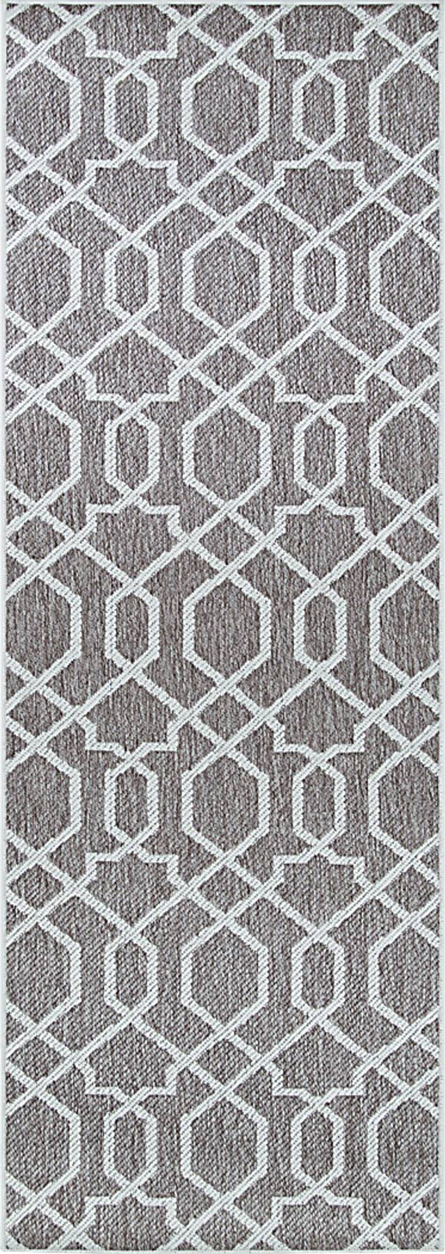 Jozlyn Blue 2'3 x 7'10 Indoor/Outdoor Runner Rug - Thumbnail - Image 2