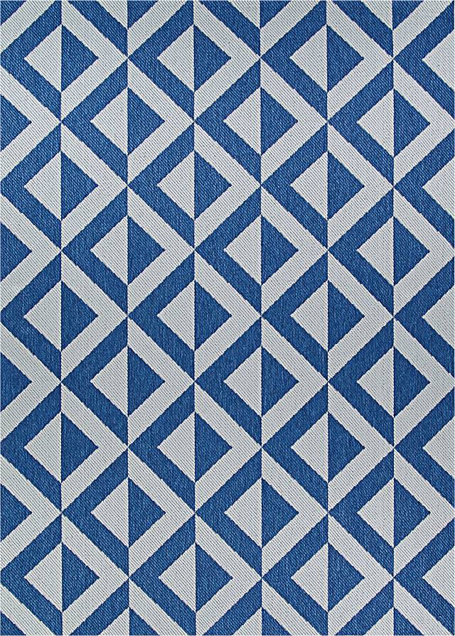 Jozlyn Blue 8'6 x 13 Indoor/Outdoor Rug - Thumbnail - Image 1