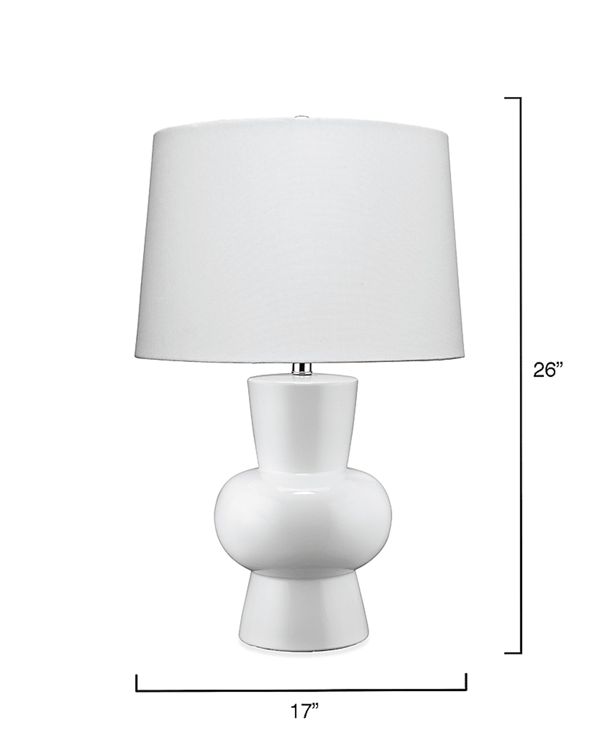 Jubilate Boulevard White Lamp - Image 4