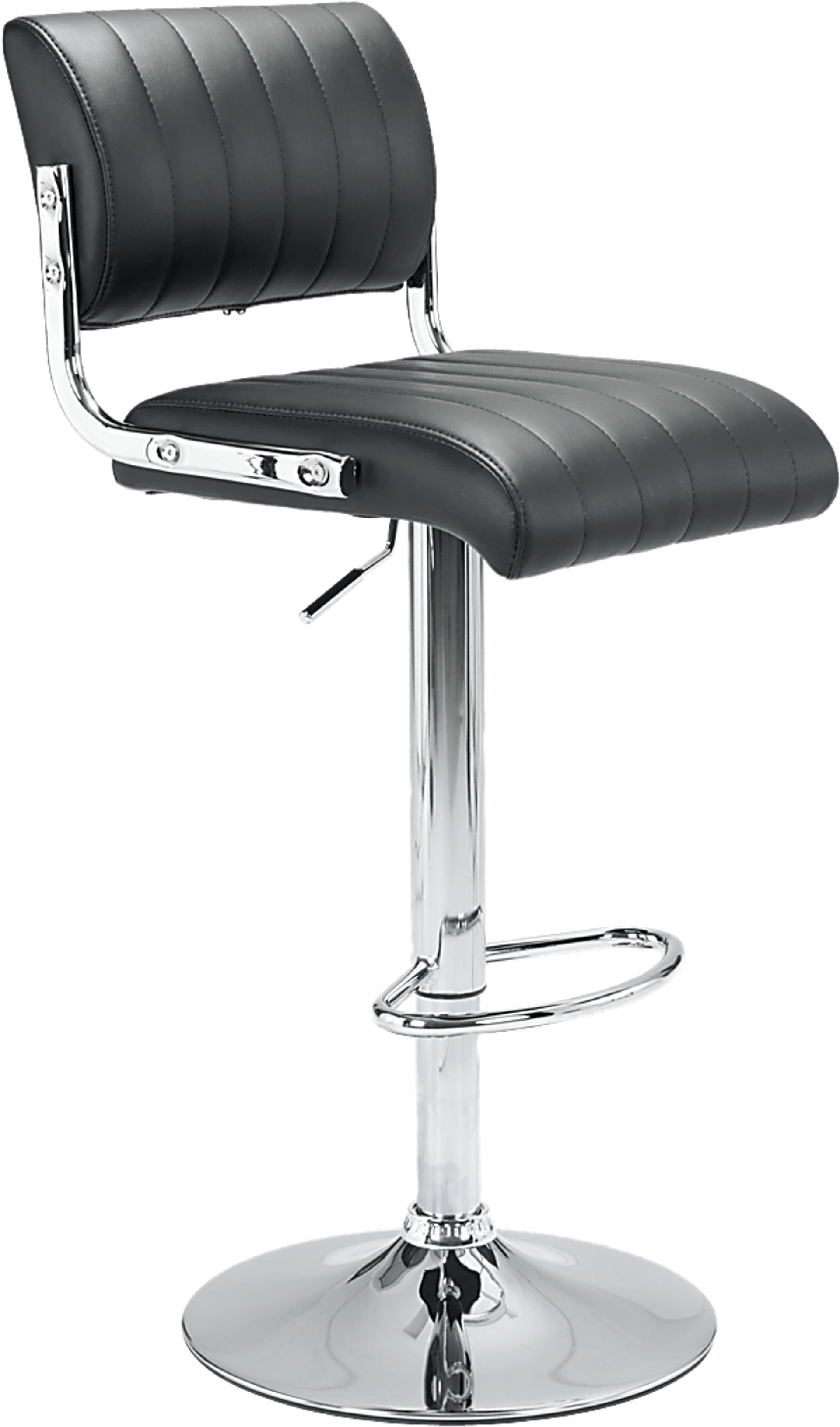 Juice Bar Black Adjustable Swivel Barstool - Image 1