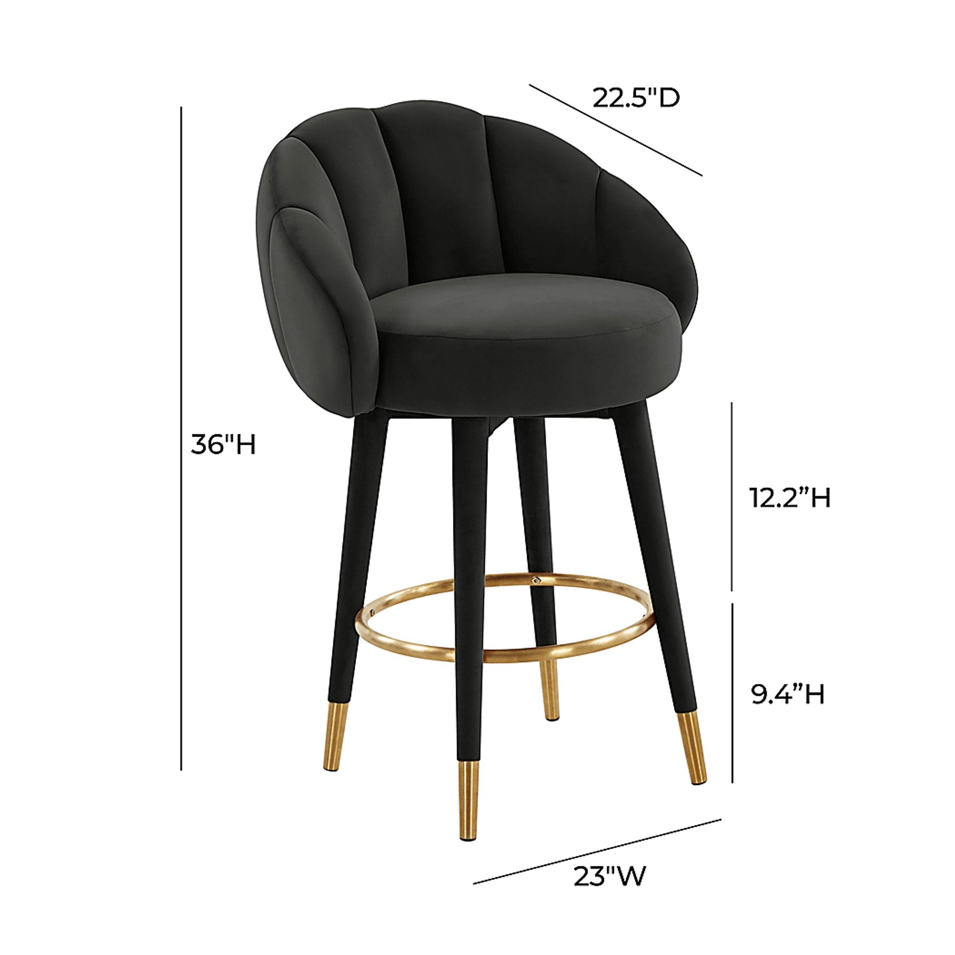 Juleane Black Counter Height Stool - Image 6