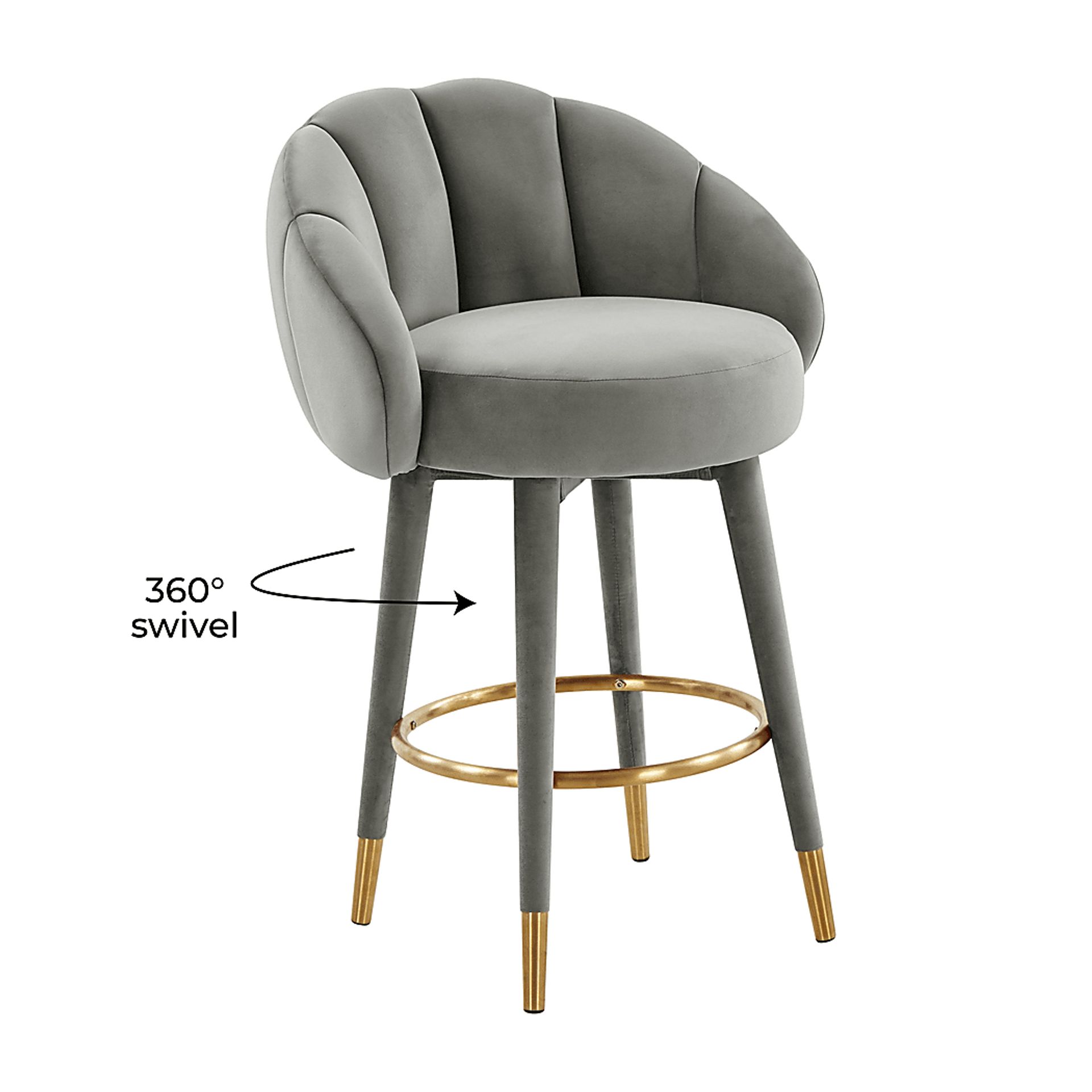 Juleane Light Gray Counter Height Stool - Image 5