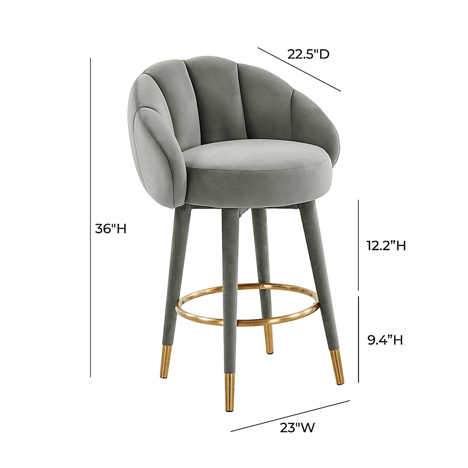 Juleane Light Gray Counter Height Stool - Image 6