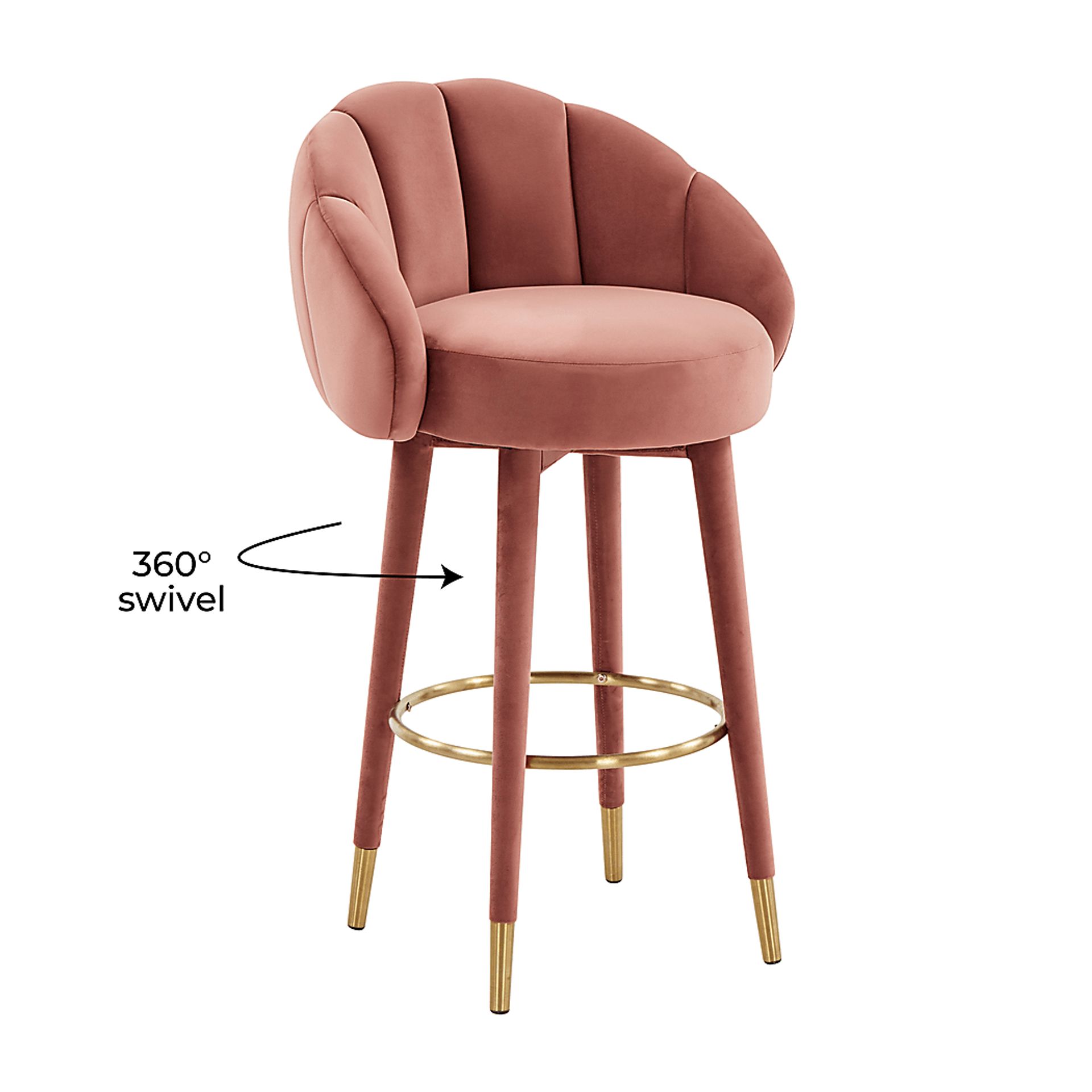 Juleane Salmon Barstool - Image 6