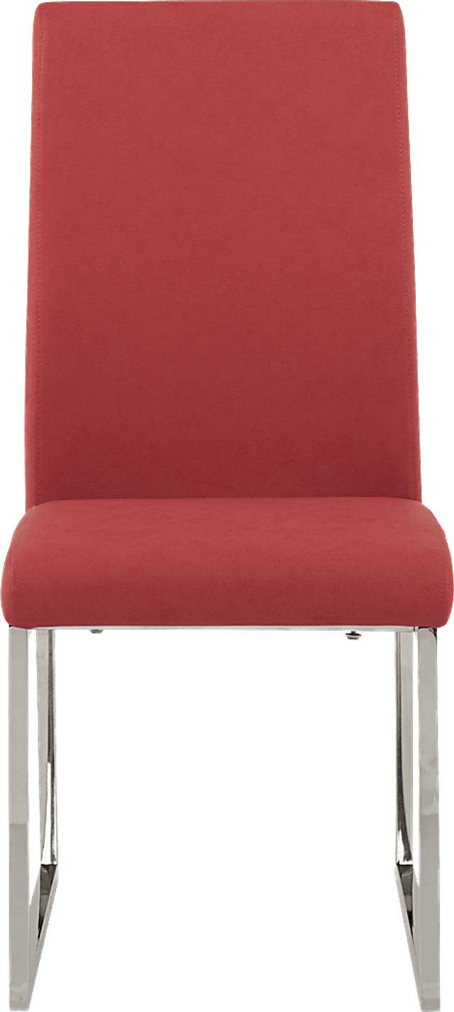 Zenica Silver 5 Pc Rectangle Dining Room with Jules Cinnabar Side Chairs - Thumbnail - Image 8