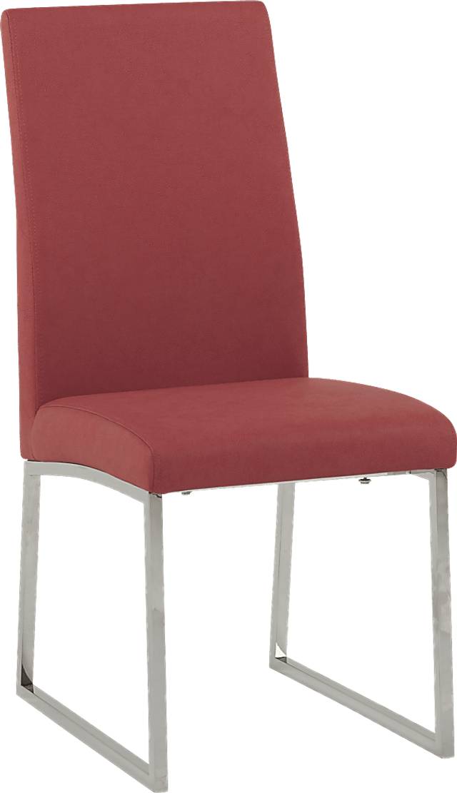 Zenica Silver 5 Pc Rectangle Dining Room with Jules Cinnabar Side Chairs - Thumbnail - Image 7