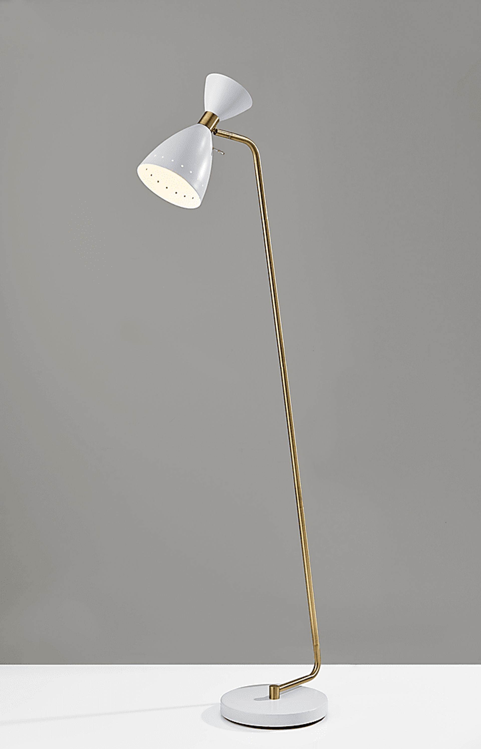 Jules Drive White Floor Lamp - Image 2