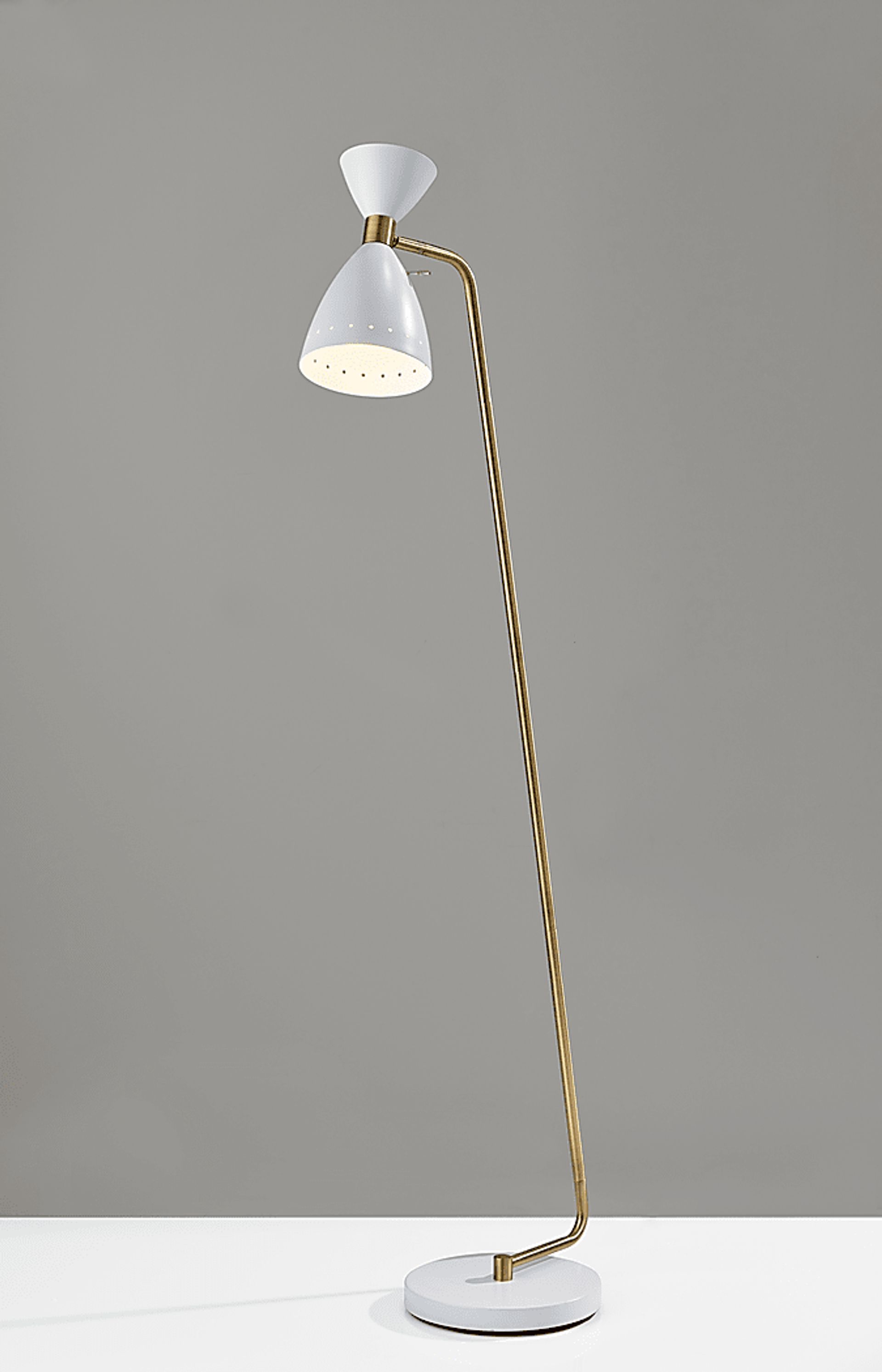 Jules Drive White Floor Lamp - Image 3