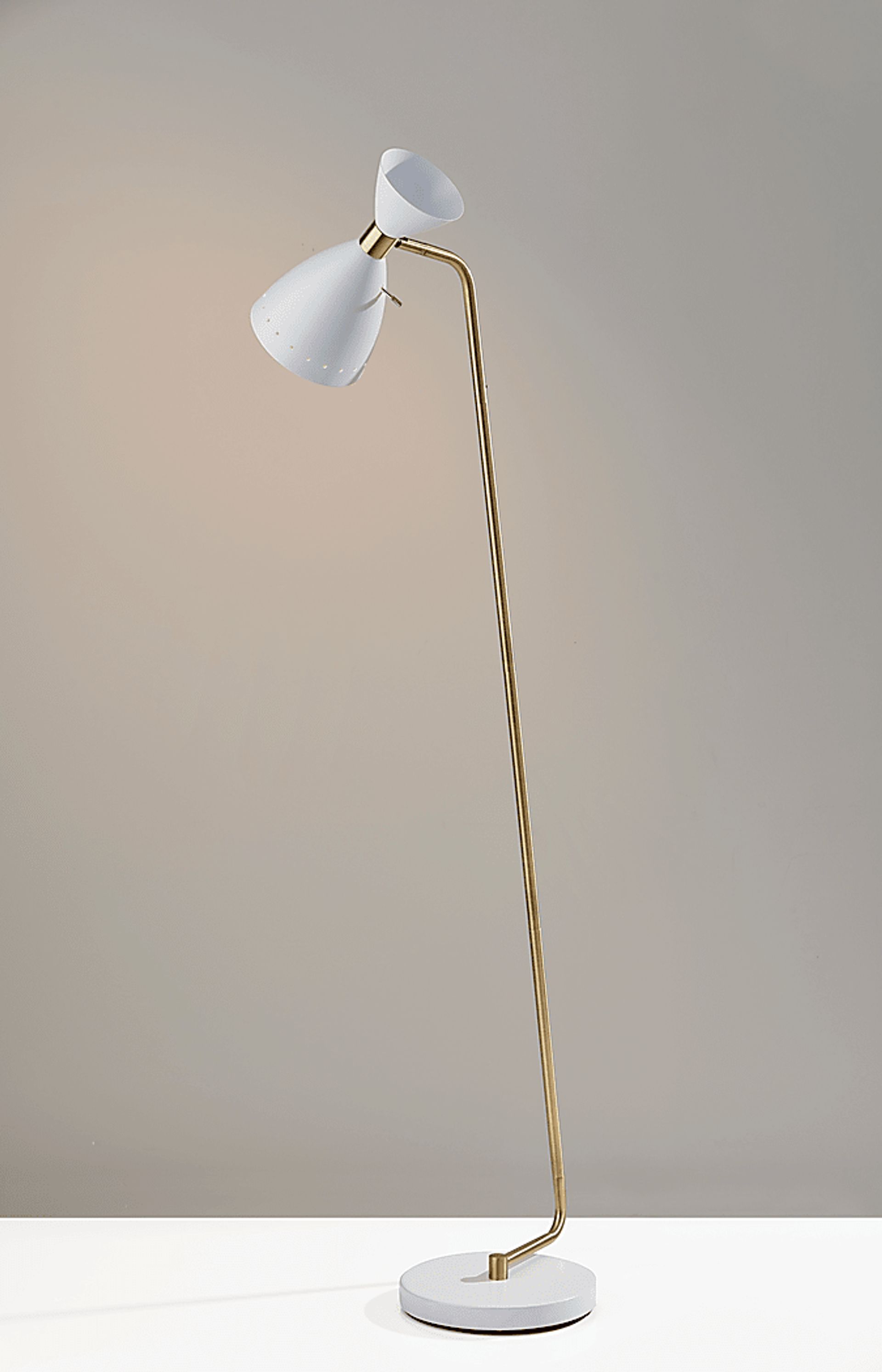 Jules Drive White Floor Lamp - Image 4
