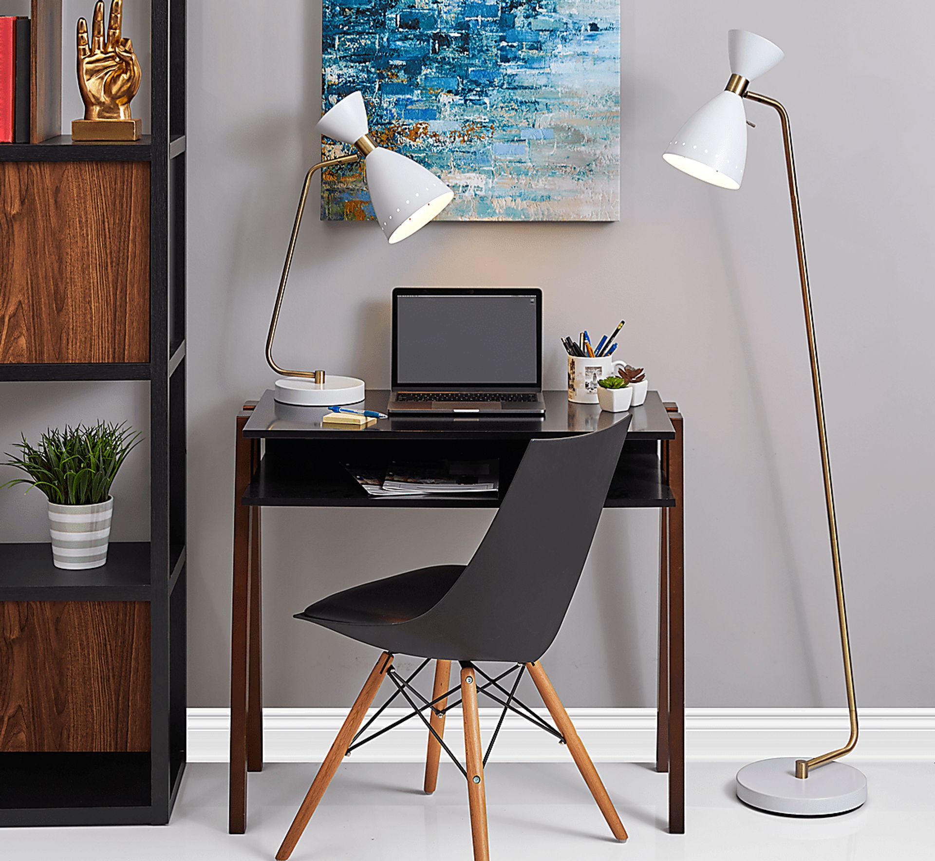 Jules Drive White Floor Lamp - Image 5