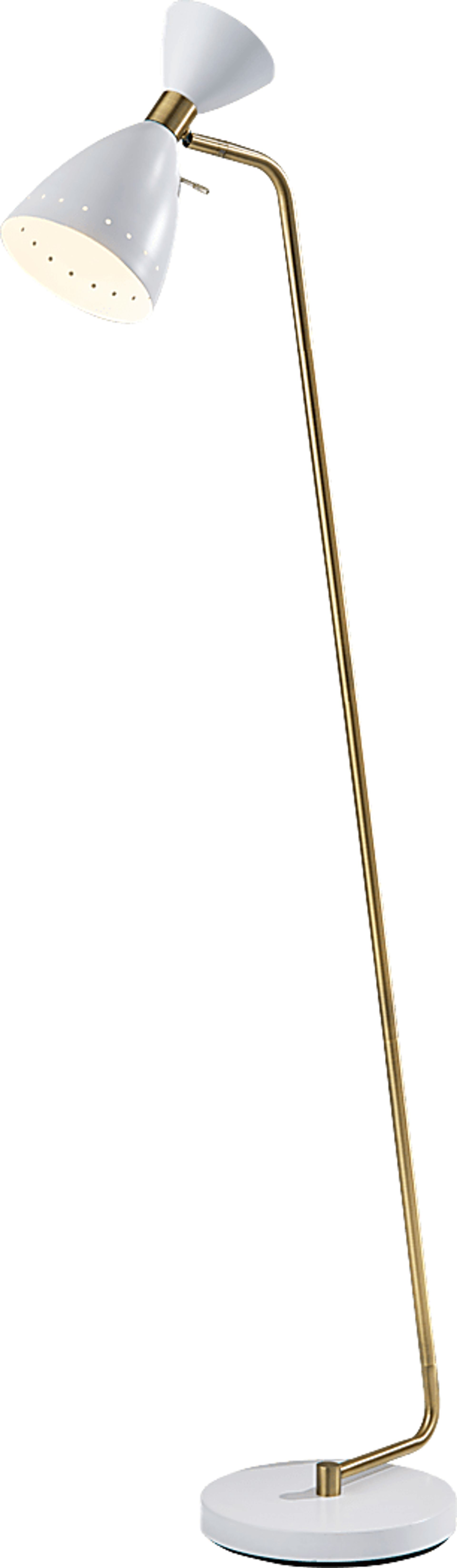 Jules Drive White Floor Lamp - Image 1