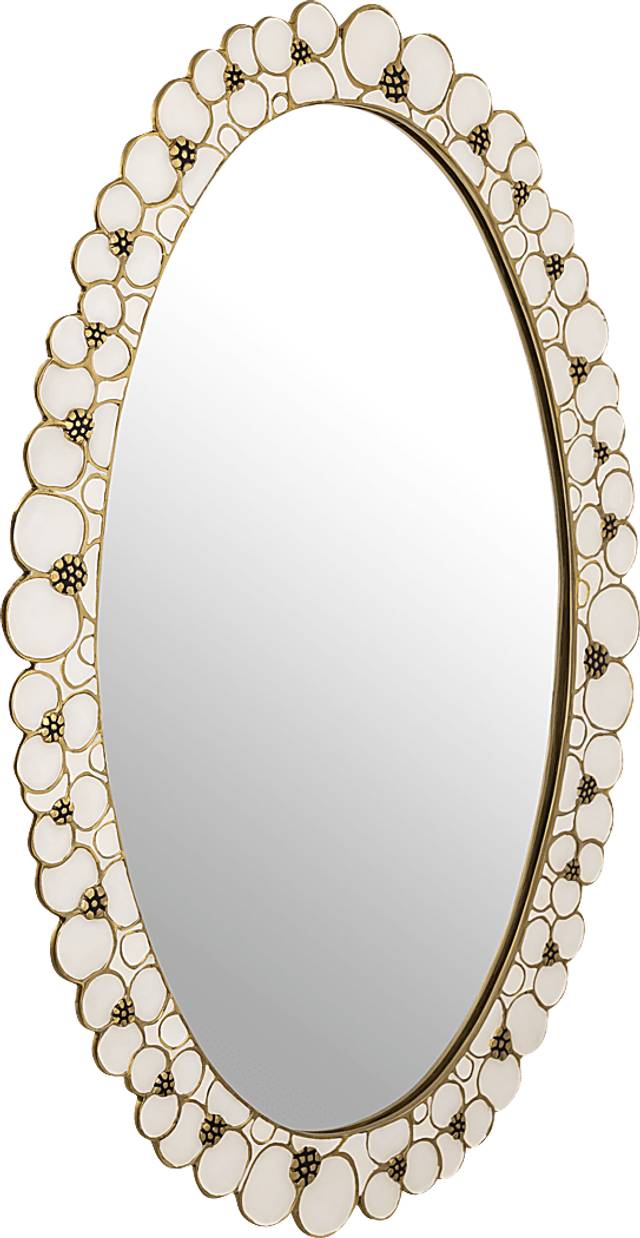 Jules Flor Cream Mirror - Thumbnail - Image 2