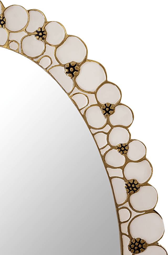 Jules Flor Cream Mirror - Thumbnail - Image 3