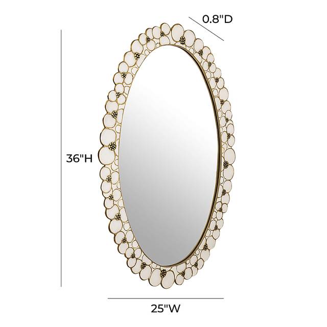 Jules Flor Cream Mirror - Thumbnail - Image 5