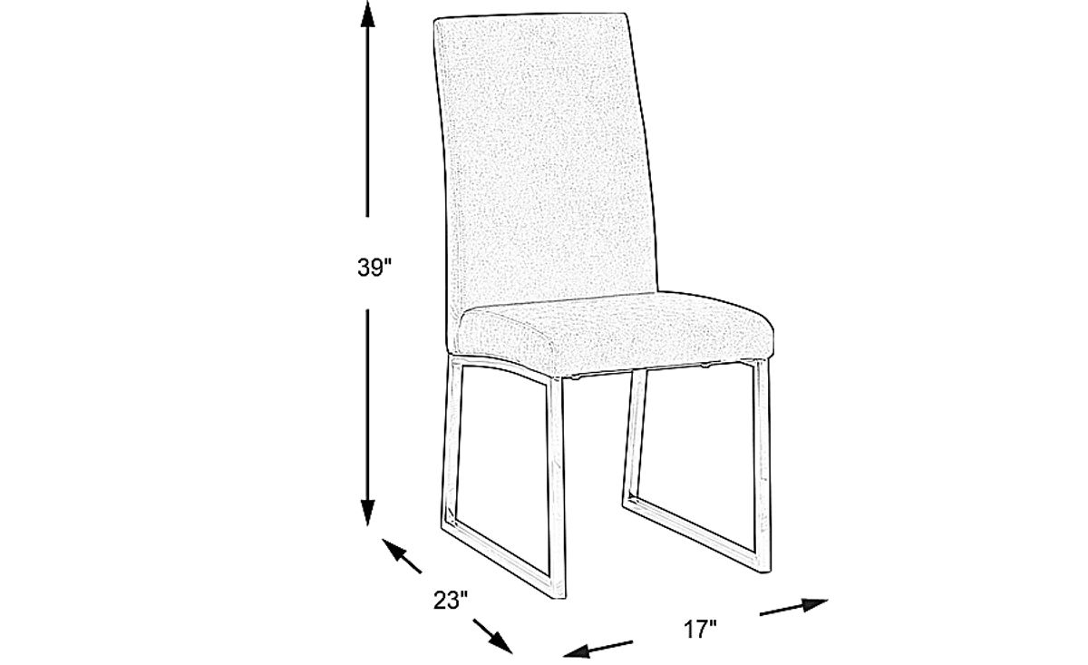 Jules Chrome Metal Ocean Blue Side Chair Rooms to Go
