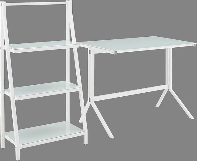 Jules Place White Bookcase Desk - Thumbnail - Image 2