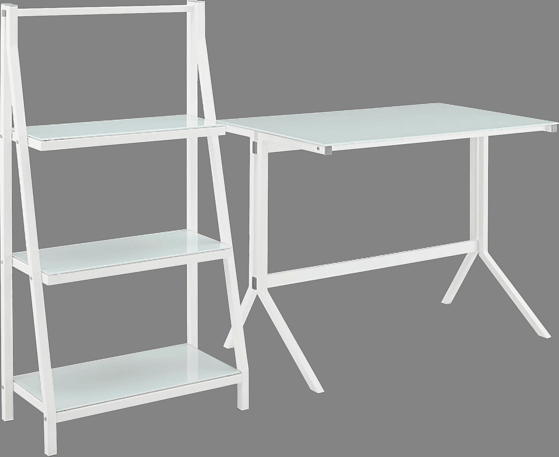 Jules Place White Bookcase Desk - Image 2