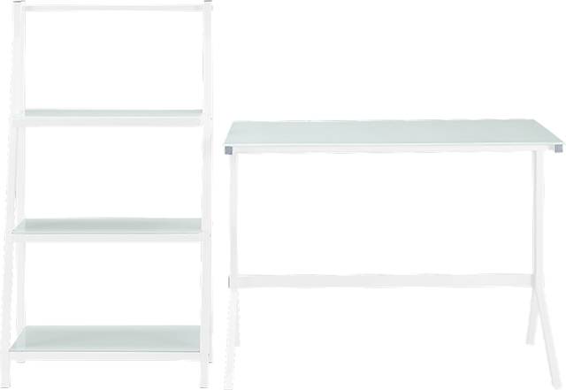 Jules Place White Bookcase Desk - Thumbnail - Image 3