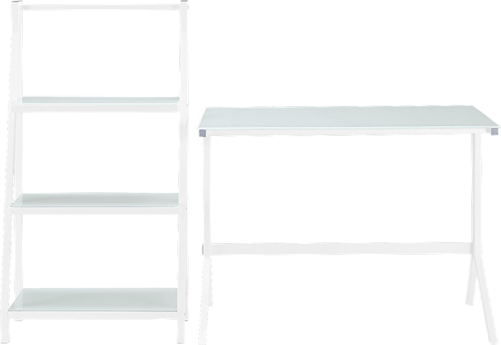 Jules Place White Bookcase Desk - Image 3