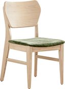 curved panel side chair