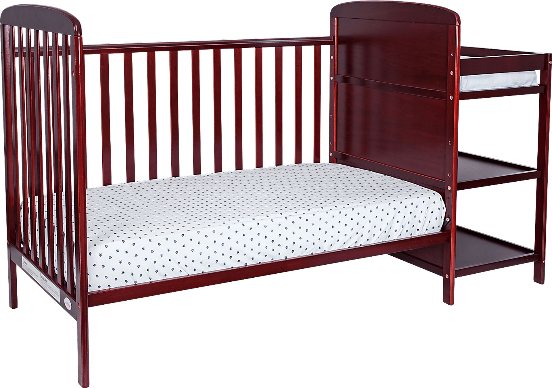 Kids Julian Park Brown Cherry Crib and Changer - Image 5