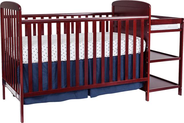 Kids Julian Park Brown Cherry Crib and Changer - Thumbnail - Image 1