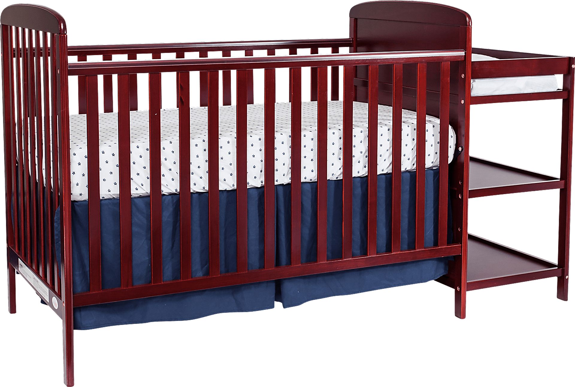 Kids Julian Park Brown Cherry Crib and Changer - Image 1
