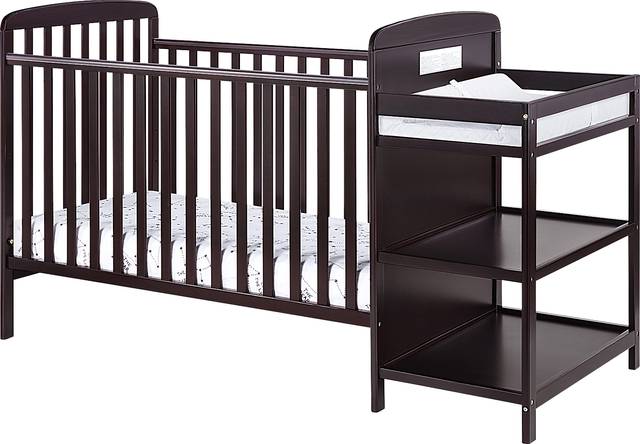Julian Park Espresso Crib with Changer and Guard Rail - Thumbnail - Image 1