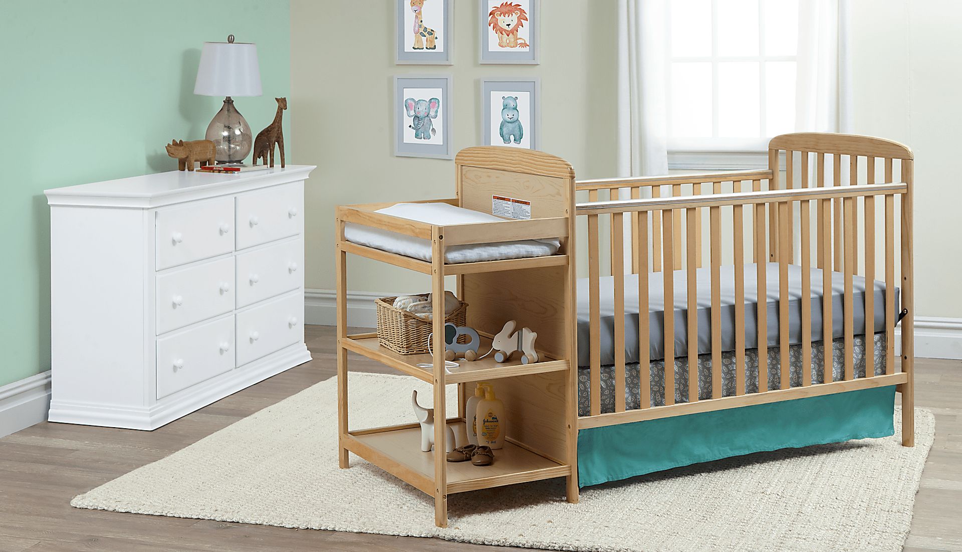 Kids Julian Park Natural Crib and Changer - Image 3