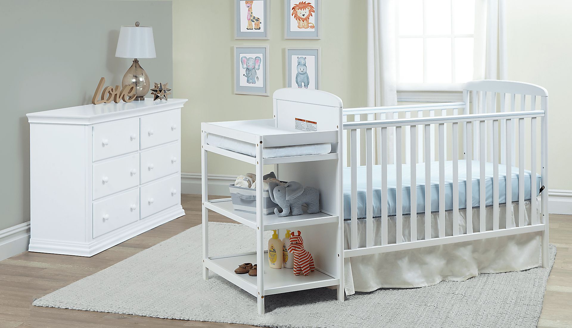 Kids Julian Park White Crib and Changer - Image 3
