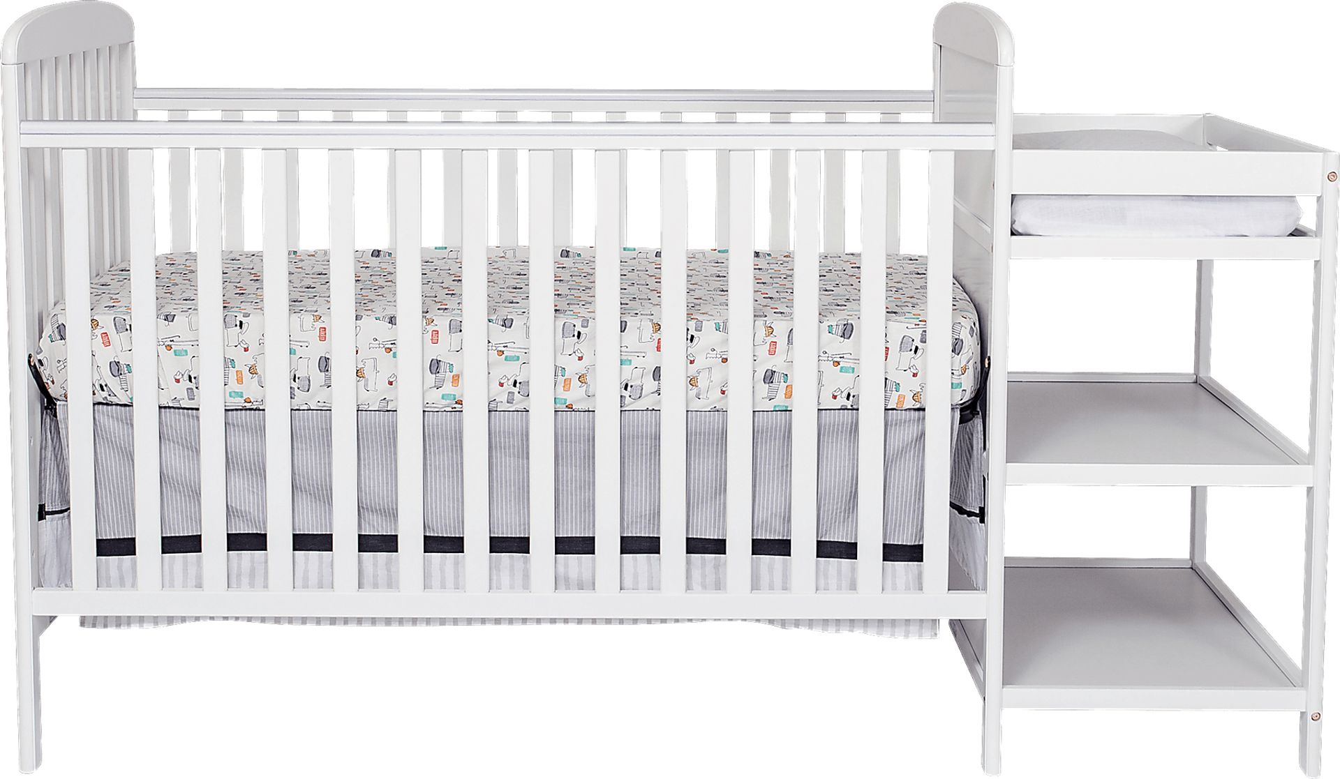 Kids Julian Park White Crib and Changer - Image 4