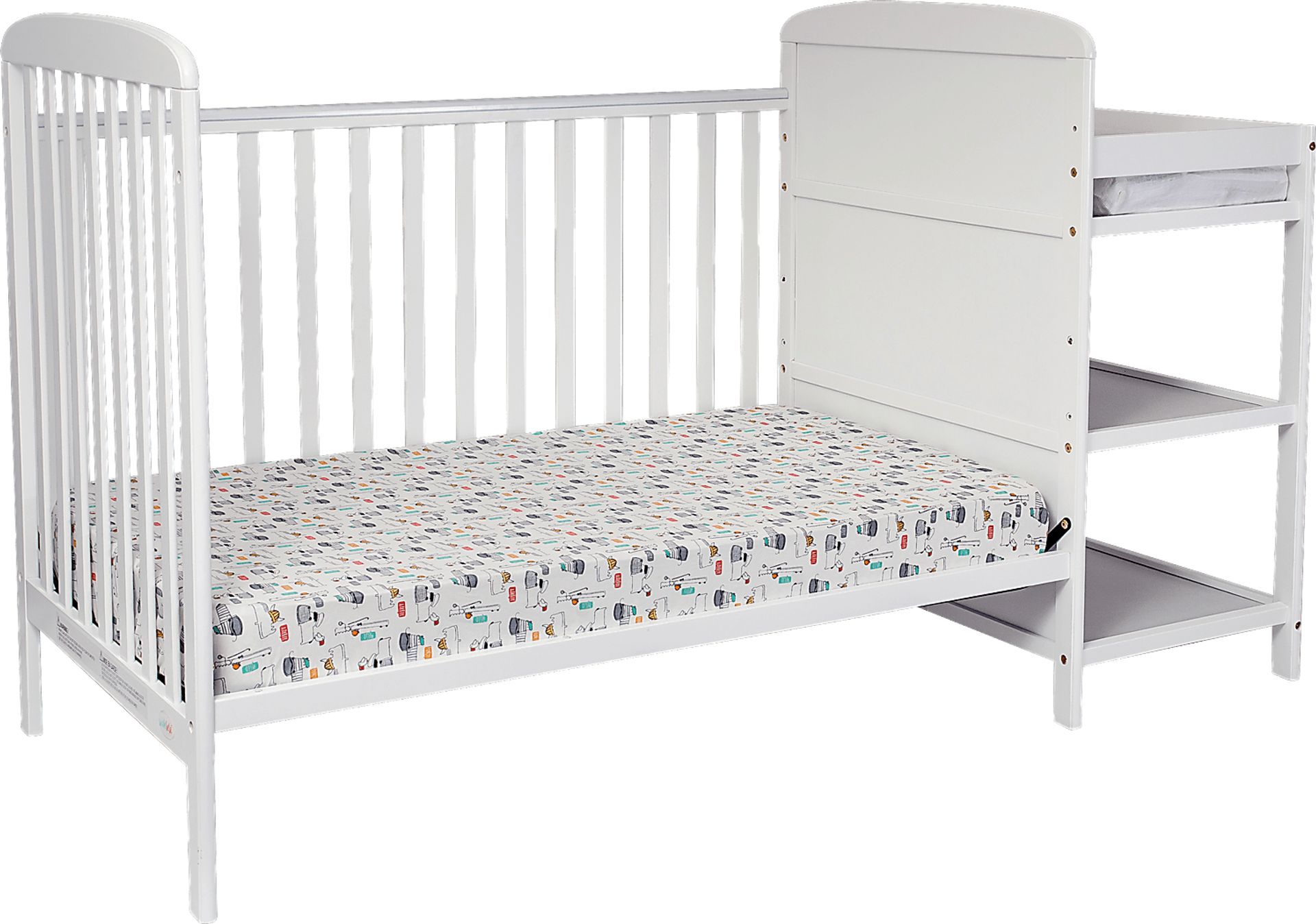 Kids Julian Park White Crib and Changer - Image 7