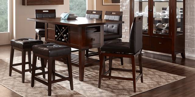 Julian Place Chocolate 5 Pc Counter Height Dining Room - Thumbnail - Image 1