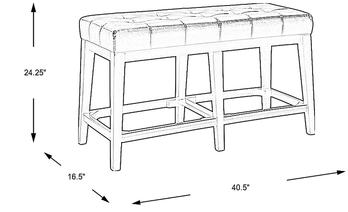 Julian Place Chocolate Counter Height Bench - Rooms To Go