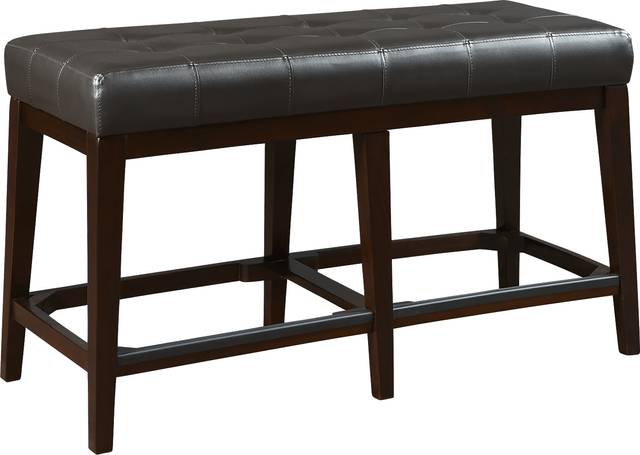 Julian Place Chocolate Counter Height Bench - Thumbnail - Image 1