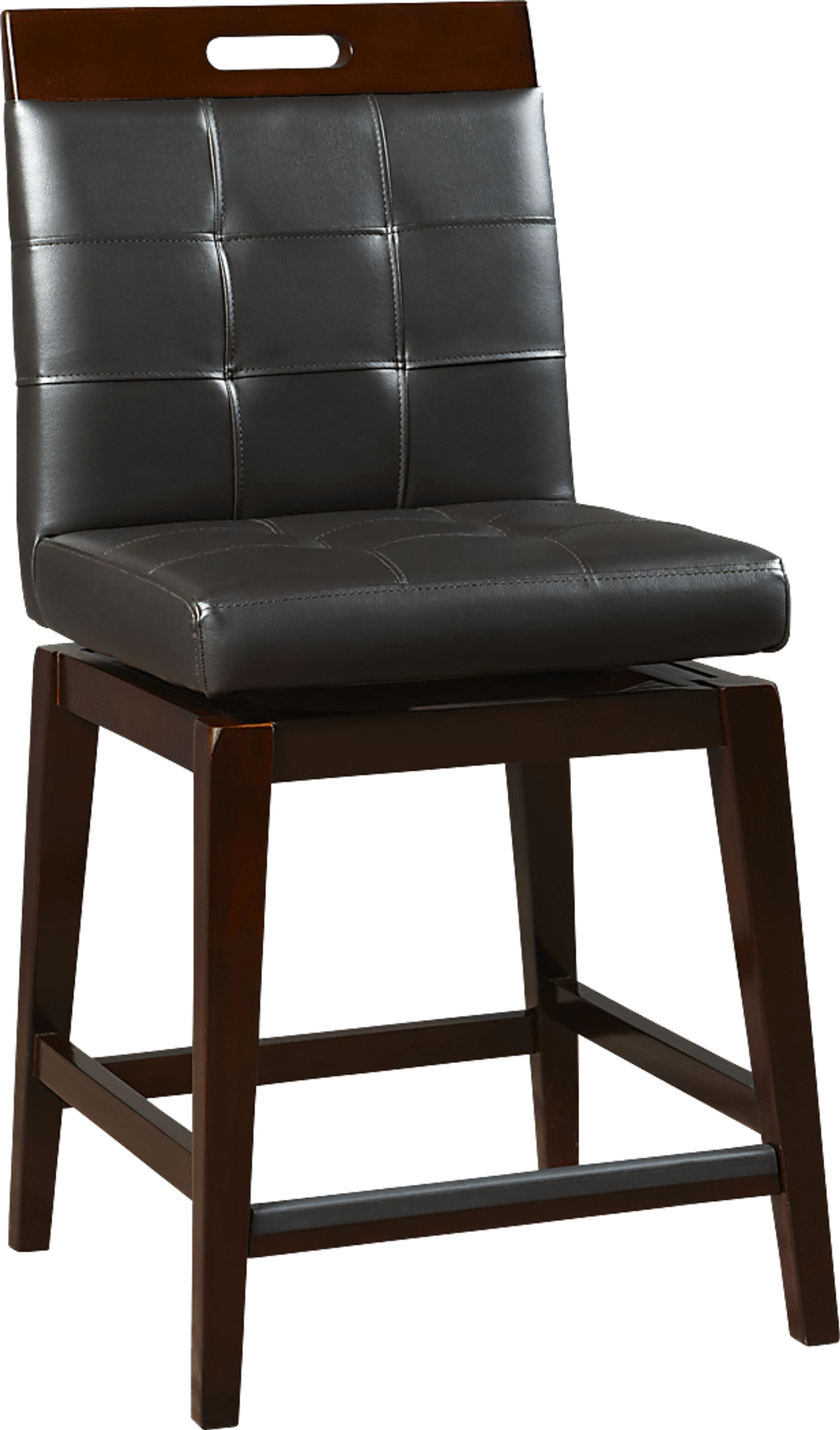 Julian Place Chocolate 5 Pc Counter Height Dining Room with Chocolate Stools - Image 3