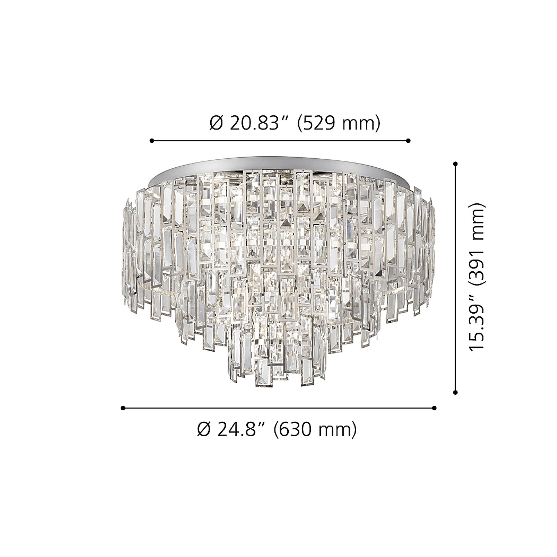 Julian Sea Silver Flush Mount - Image 3