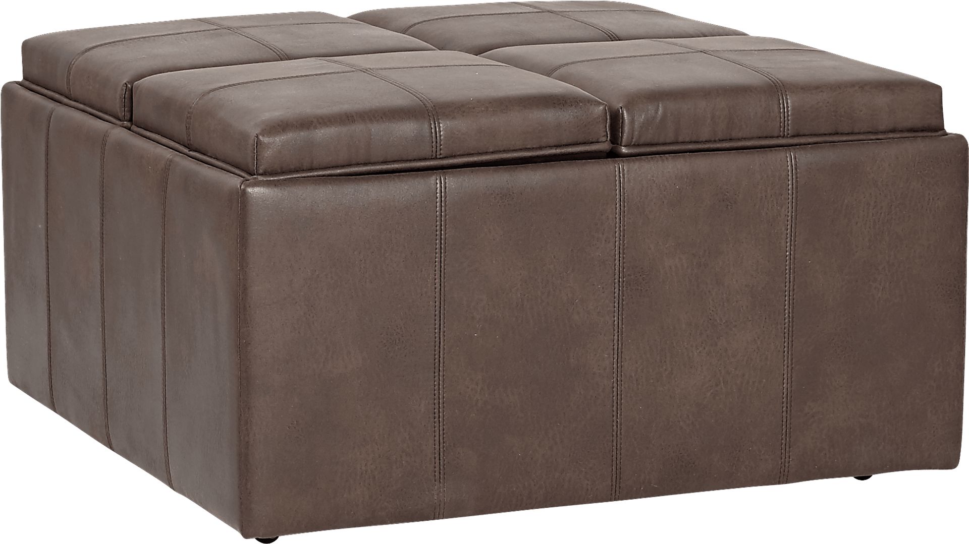 Julien Brown Storage Ottoman - Image 1